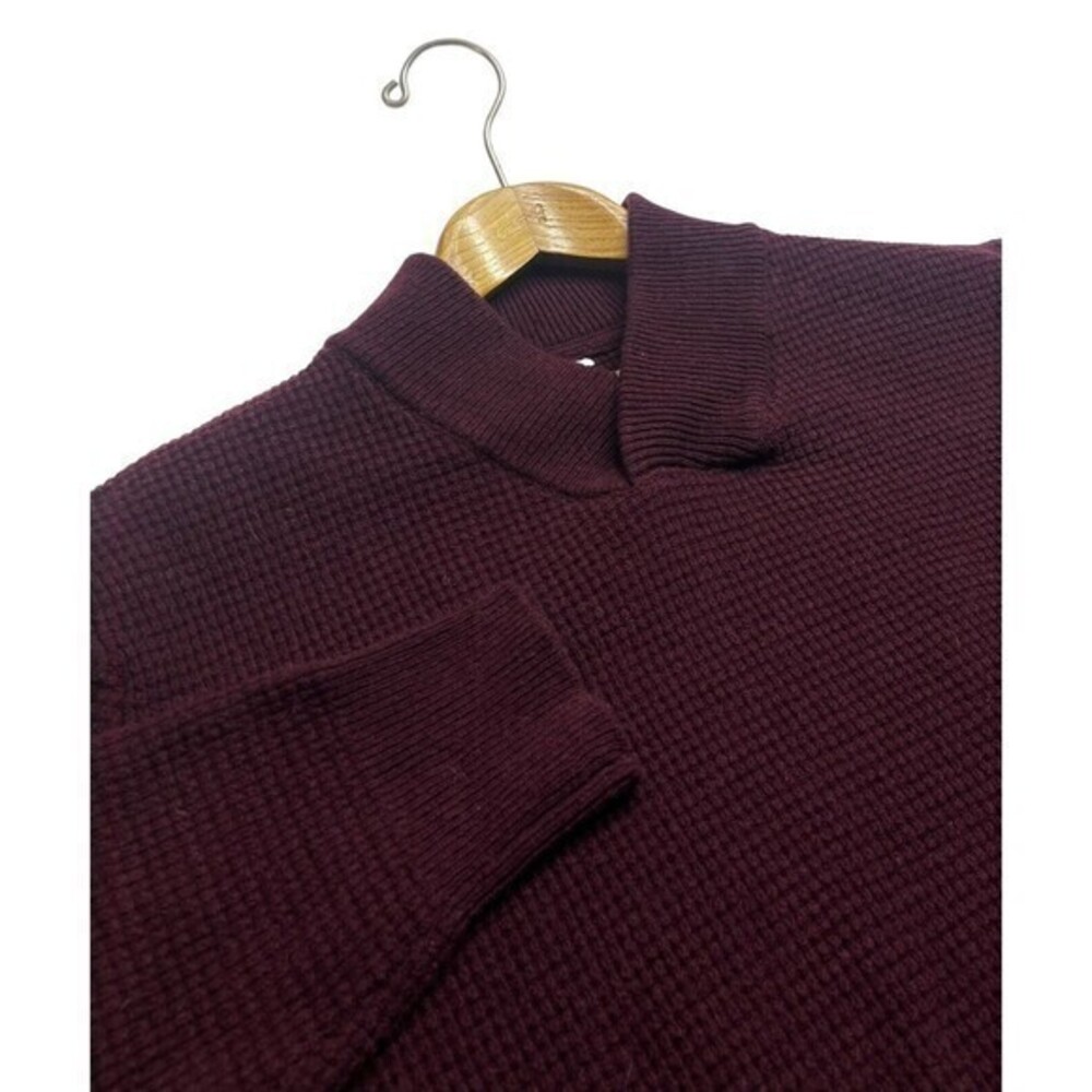 SCHOTT BROS. Men's Sweater Shawl Collar Maroon Wool Blend Size‎ 2XL